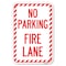 Signmission No Parking Fire Lane with Striped Border Heavy-Gauge Aluminum Sign, 12" x 18", A-1218-23623 A-1218-23623 - alternate 1